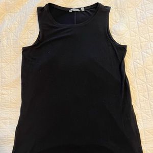 Athleta black long tank with slits